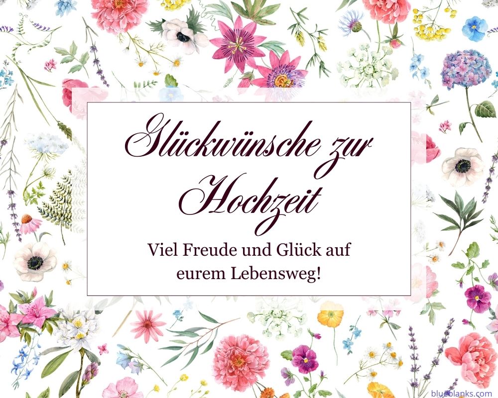 Glückwünsche zur Hochzeit